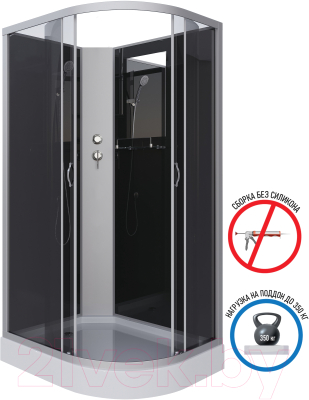 Душевая кабина Niagara NG-3512-14LBK 120x80