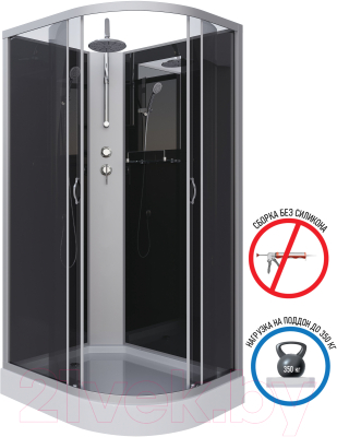 Душевая кабина Niagara NG-3512-14LBKT 120x80