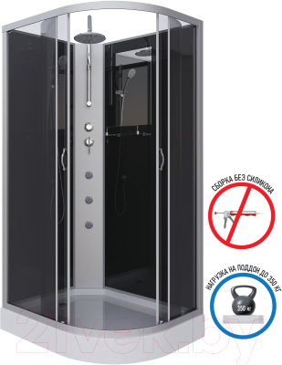 Душевая кабина Niagara NG-3512-14LBKTG 120x80