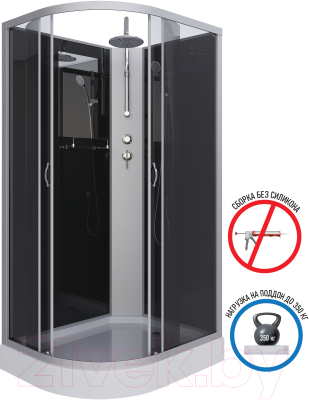 Душевая кабина Niagara NG-3512-14RBKT 120x80