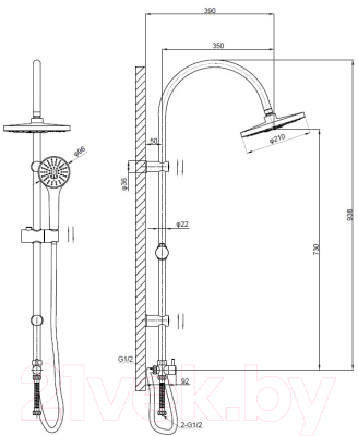 Душевая система Esko ST01