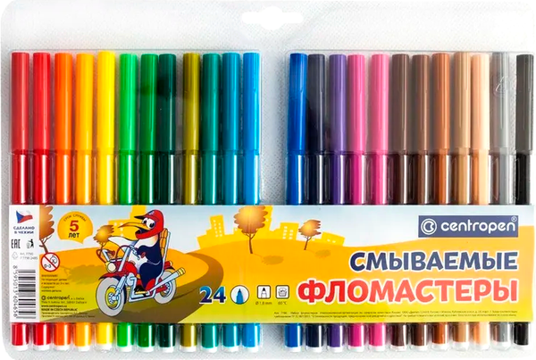 Фломастеры Centropen Washable / 7 7790 2485 - фото