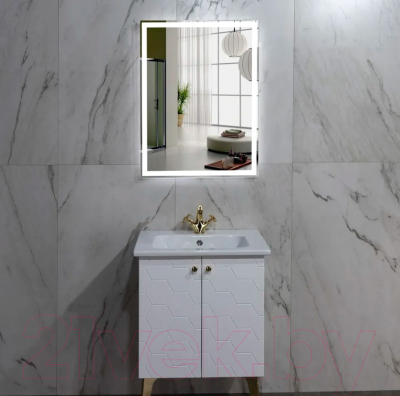 Зеркало Пекам Greta 80x140 / greta-80x140dp (с подсветкой,с сенсором на взмах руки,подогревом)