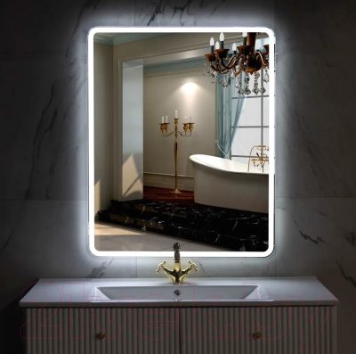 Зеркало Пекам Marta 1 140x80 / marta1-140x80dp (с подсветкой,с сенсором на взмах руки,подогревом)