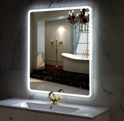 Зеркало Пекам Marta 1 140x80 / marta1-140x80dp (с подсветкой,с сенсором на взмах руки,подогревом)