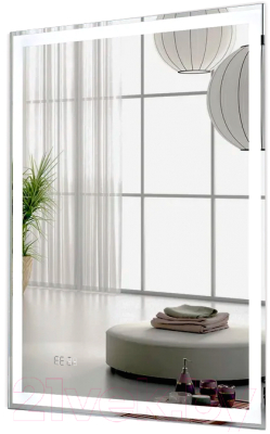 Зеркало Пекам Greta 80x140/greta-80x140dpcl (с подсветкой,с сенсором на взмах руки,подогревом,часами) - фото