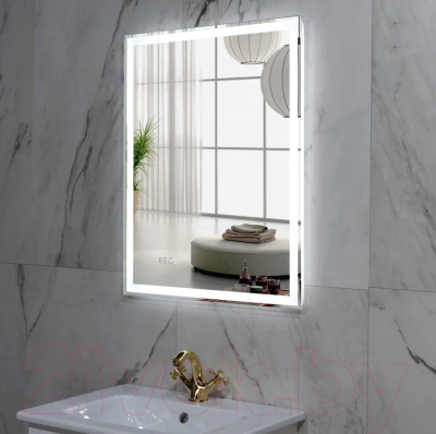 Зеркало Пекам Greta 80x140/greta-80x140dpcl (с подсветкой,с сенсором на взмах руки,подогревом,часами)