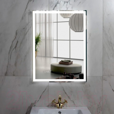 Зеркало Пекам Greta 80x140/greta-80x140dpcl (с подсветкой,с сенсором на взмах руки,подогревом,часами)