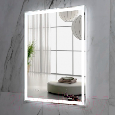 Зеркало Пекам Greta 80x140/greta-80x140dpcl (с подсветкой,с сенсором на взмах руки,подогревом,часами)