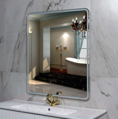 Зеркало Пекам Marta 1 80x140/marta1-80x140dpcl (с подсветкой,с сенсором на взмах руки,подогрев,часы)