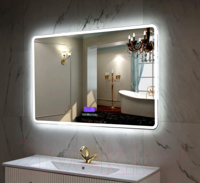 Зеркало Пекам Marta 1 80x60 / marta1-80x60M (с подсветкой,с многофункциональной панелью)