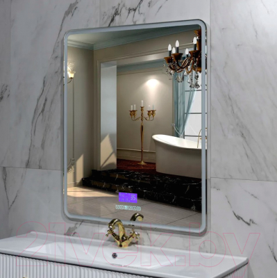 Зеркало Пекам Marta 1 60x80 / marta1-60x80M (с подсветкой,с многофункциональной панелью)