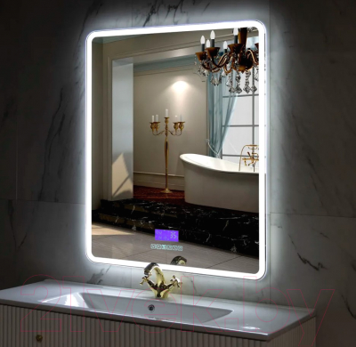 Зеркало Пекам Marta 1 60x80 / marta1-60x80M (с подсветкой,с многофункциональной панелью)