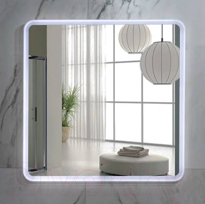 Зеркало Пекам Marta 80x80 / marta-80x80B (с подсветкой,с бесконтактным сенсором)