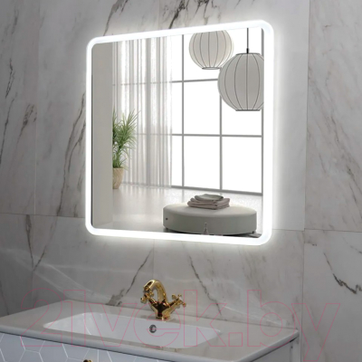 Зеркало Пекам Marta 80x80 / marta-80x80B (с подсветкой,с бесконтактным сенсором)