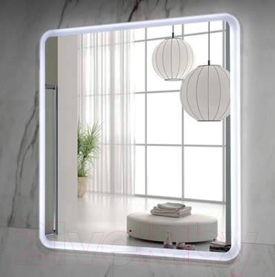 Зеркало Пекам Marta 80x80 / marta-80x80B (с подсветкой,с бесконтактным сенсором)