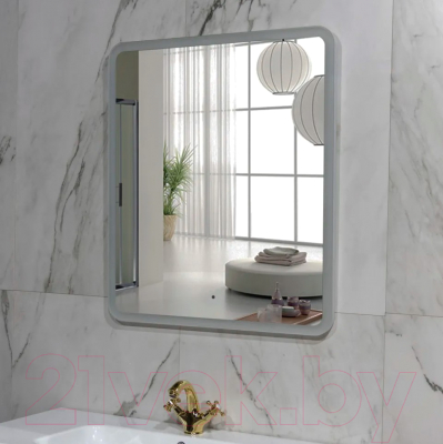 Зеркало Пекам Marta 80x80 / marta-80x80B (с подсветкой,с бесконтактным сенсором)