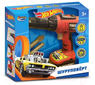 Шуруповерт игрушечный Играем вместе Хот Вилс / 1605K234-R