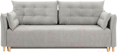 Диван KRONES Цезарь 3 (велюр светло-серый) - фото