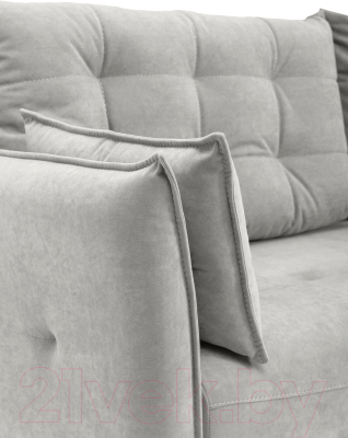 Диван KRONES Цезарь 3 (велюр светло-серый)