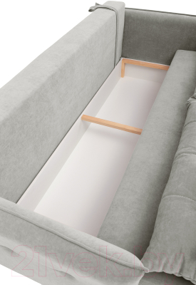 Диван KRONES Цезарь 3 (велюр светло-серый)