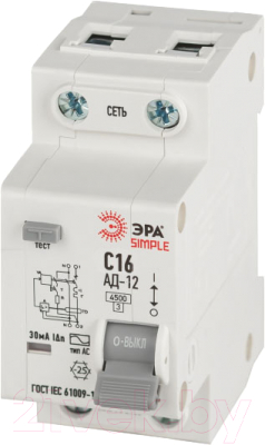 Дифференциальный автомат ЭРА D12E2C16AC30 АД-12 / Б0058920 - фото