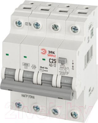 Дифференциальный автомат ЭРА D12E4C25AC30 АД-12 / Б0058928 - фото
