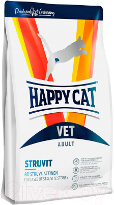 Сухой ветеринарный корм для кошек Happy Cat Vet Struvit Adult 30/15 - фото