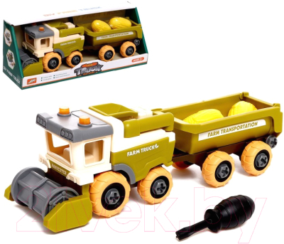 Игрушка-конструктор Sima-Land Комбайн с прицепом / 9279089