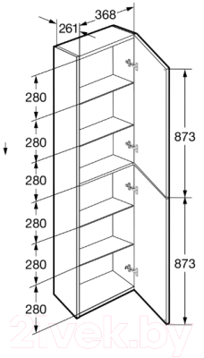 Шкаф-пенал для ванной Roca Ona / 857635512