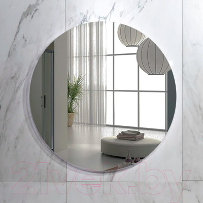 Зеркало Пекам Ring Fly 70x70 / RingFly-70x70B (с подсветкой, с бесконтактным сенсором)