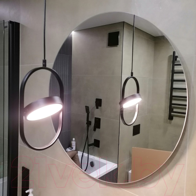 Зеркало Пекам Ring Fly 80x80 / RingFly-80x80B (с подсветкой, с бесконтактным сенсором)