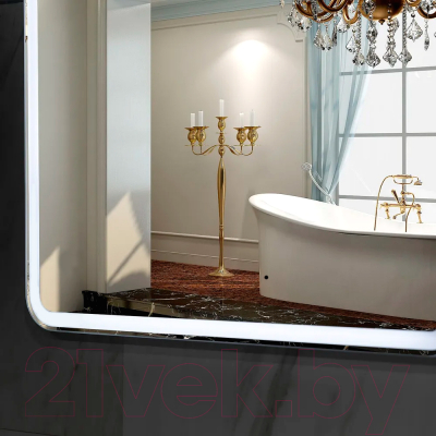 Зеркало Пекам Marta 1 90x80 / marta1-90x80B (с подсветкой, с бесконтактным сенсором)