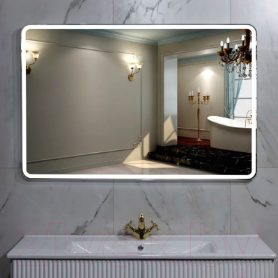 Зеркало Пекам Marta 1 140x80 / marta1-140x80 (с подсветкой, с с механической клавишей)