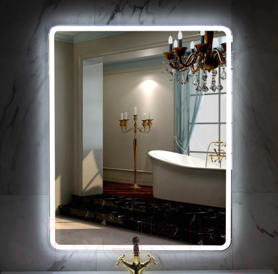 Зеркало Пекам Marta 1 80x140 / marta1-180x140 (с подсветкой, с с механической клавишей)