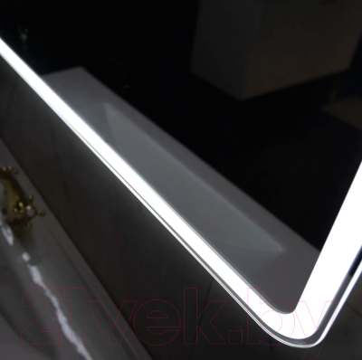 Зеркало Пекам Marta 1 110x80 / marta1-110x80spcl (с подсветкой, с двойным сенсором, подогрев, часы)