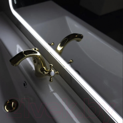 Зеркало Пекам Marta 1 140x80 / marta1-140x80spcl (с подсветкой, с двойным сенсором, подогрев, часы)