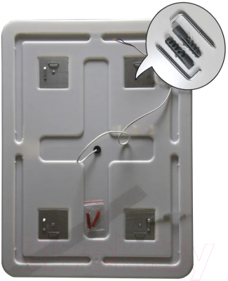 Зеркало Пекам Marta 1 80x140 / marta1-80x140scl (с подсветкой, с сенсором на прикосновение, часами)