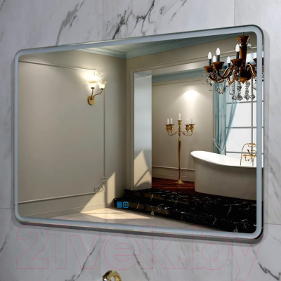 Зеркало Пекам Marta 1 110x80 / marta1-110x80sp (с подсветкой, с двойным сенсором, подогревом)