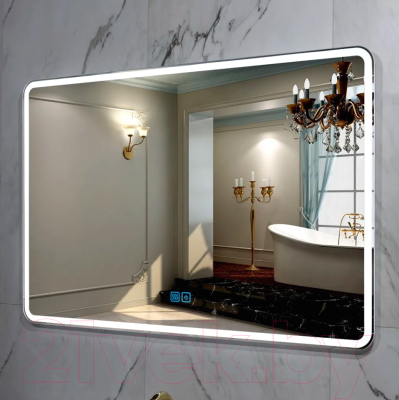 Зеркало Пекам Marta 1 110x80 / marta1-110x80sp (с подсветкой, с двойным сенсором, подогревом)