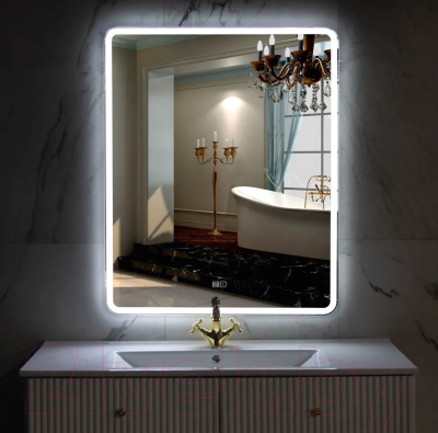 Зеркало Пекам Marta 1 80x110 / marta1-80x110sp (с подсветкой, с двойным сенсором, подогревом)