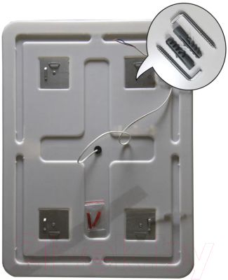 Зеркало Пекам Marta 1 140x80 / marta1-140x80dcl (с подсветкой, с сенсором, часами)