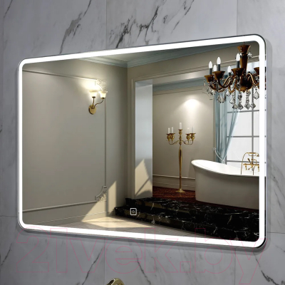 Зеркало Пекам Marta 1 140x80 / marta1-140x80s (с подсветкой, с сенсором на прикосновение)