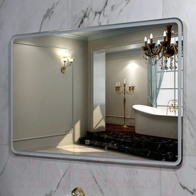 Зеркало Пекам Marta 1 140x80 / marta1-140x80s (с подсветкой, с сенсором на прикосновение)