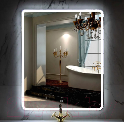 Зеркало Пекам Marta 1 80x140 / marta1-180x40s (с подсветкой, с сенсором на прикосновение)