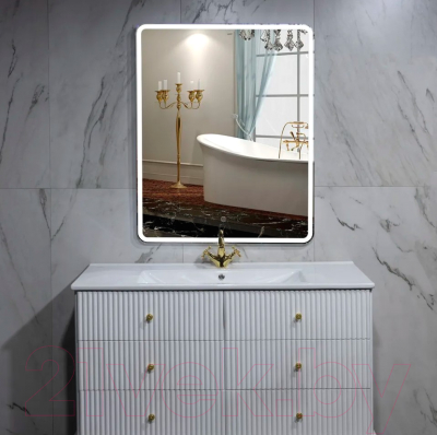 Зеркало Пекам Marta 1 80x140 / marta1-180x40s (с подсветкой, с сенсором на прикосновение)