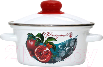 Кастрюля Эмаль Гранат 01-1808/4 - фото