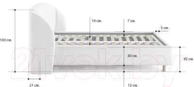 Каркас кровати Сонум Valencia 160x200