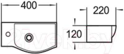 Умывальник WeltWasser Aisbach 7940 GL-WT L (белый глянец)