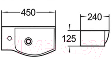 Умывальник WeltWasser Aisbach 7945 GL-WT L (белый глянец)